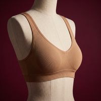 Novalux Seamless Ribbed Bra - Tan