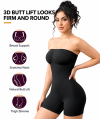 Novalux Off-Shoulder Bandeau Shapewear Bodysuit